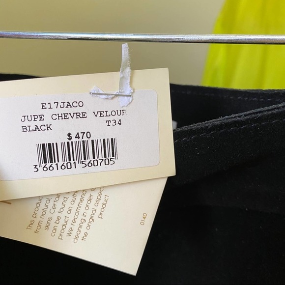 Maje Black Jaco Fringe-trimmed Suede Skirt - Picture 5 of 7